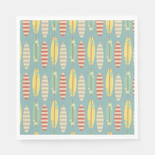 Surfande sommarbordsskivor Sommarfödelsedag Pappersservett