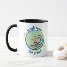 Surfande Tomte Kaffemugg