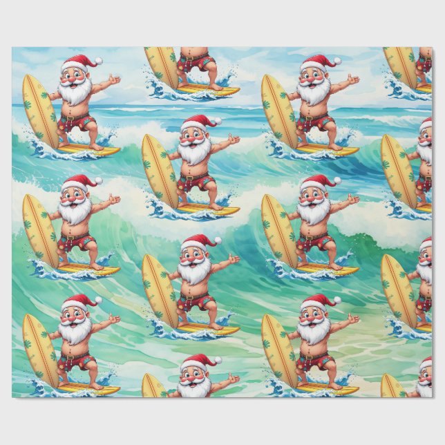 Surfande tomte  Presentationspapper Presentpapper (Platt)