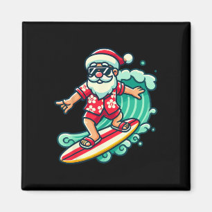 Surfande tomte tropisk julledighet jul i magnet