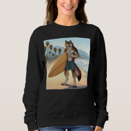 Surfande varg t shirt