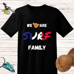 Surfans familjedesign med shaka hand och Frankrike T Shirt