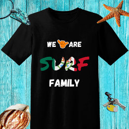 Surfans familjedesign med shaka hand och Mexico fl T Shirt