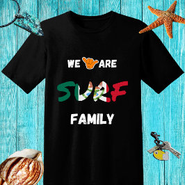 Surfans familjedesign med shaka hand och Mexico fl T Shirt