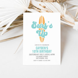 Surfans inbjudan till Surfboard Beach Birthday
