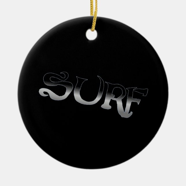 Surfans svarta runda ornament (Framsidan)