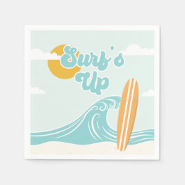 Surfans Up Beach Birthday Napkins Pappersservett