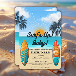 Surfans Upp Baby - Babyskal Inbjudningar