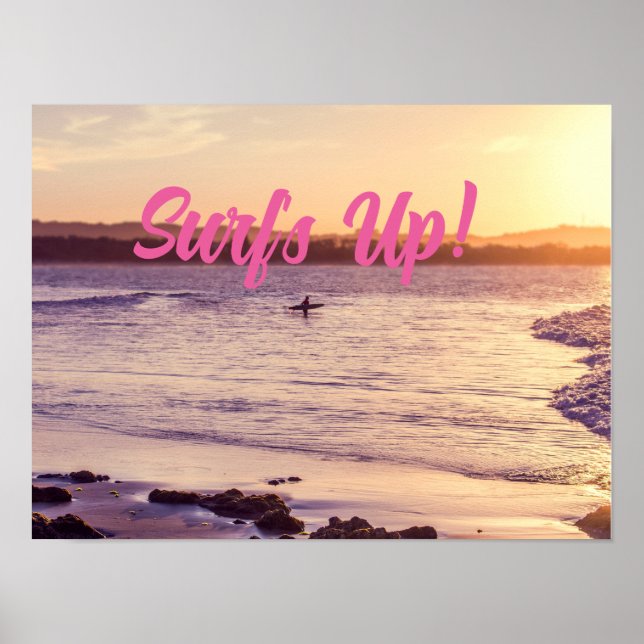 Surfans upp Byron Bay Poster (Framsidan)