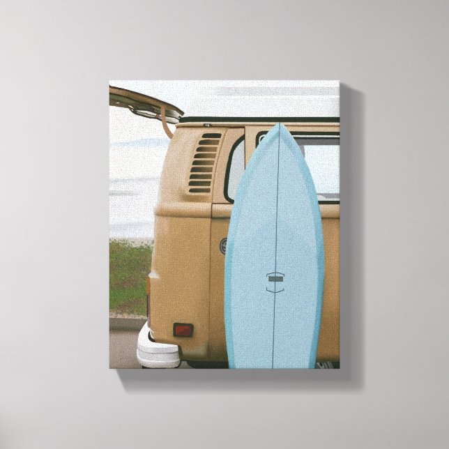 Surfans upp | Färgning av Volkswagen-persikor för  Canvastryck (Framsida)