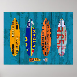 Surfans upp-licensieringsplatskonst poster