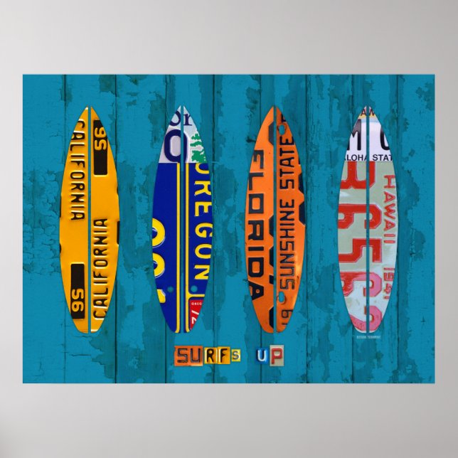 Surfans upp-licensieringsplatskonst poster (Framsidan)