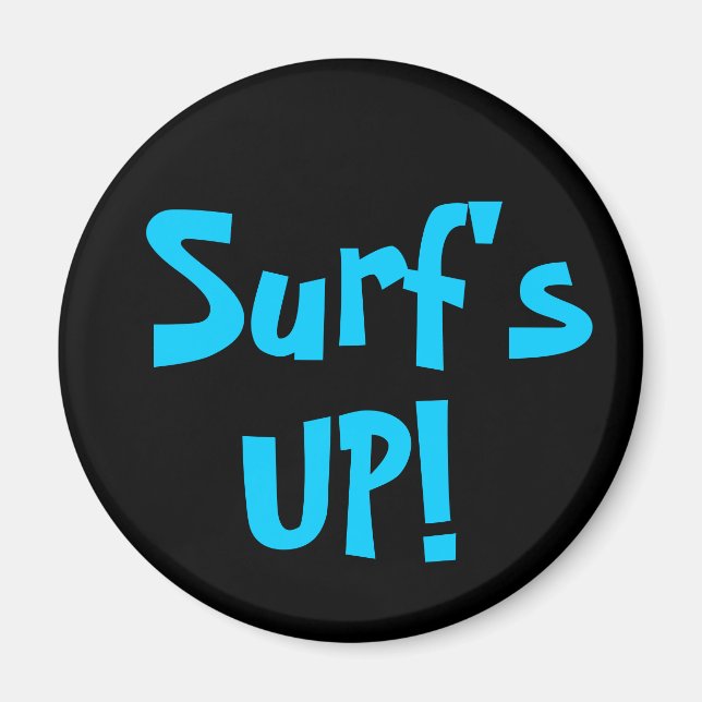 SURFANS UPP!-magnet (runda) Magnet (Framsidan)