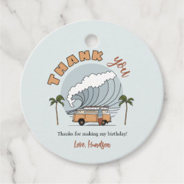 Surfans upp-Märkre för Tack i födelsedagskretsar Gåvor Etiketter