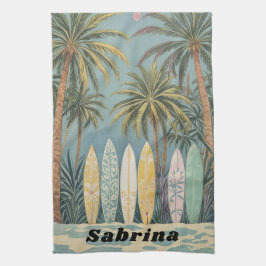 Surfans upp-, Pastel Stil-Personlig Kökshandduk
