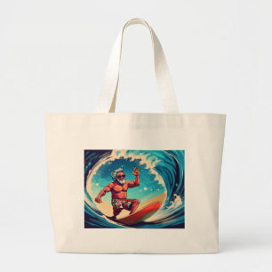 Surfans upp, Santa: Tropical Wave Rider Vibes" Jumbo Tygkasse