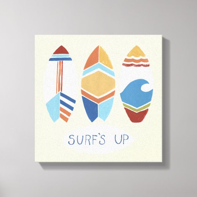Surfans upp! Surfboard Canvastryck (Framsida)