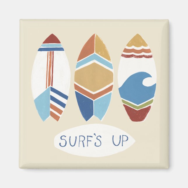 Surfans upp! Surfboard Magnet (Framsidan)