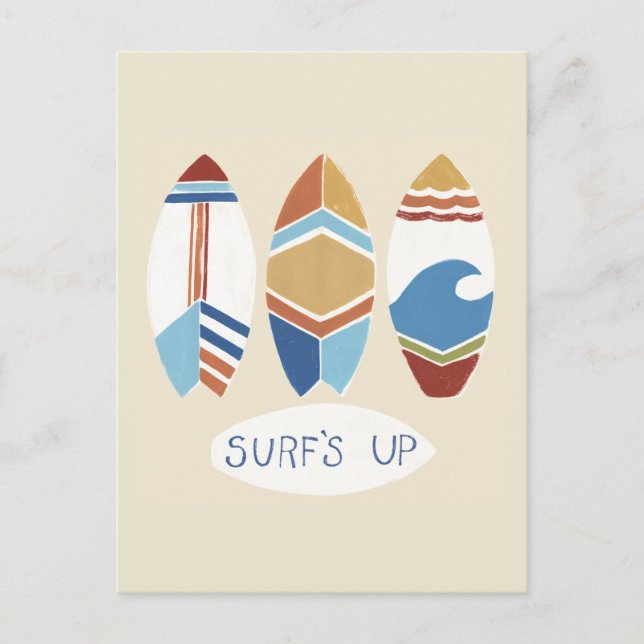 Surfans upp! Surfboard Vykort (Framsida)