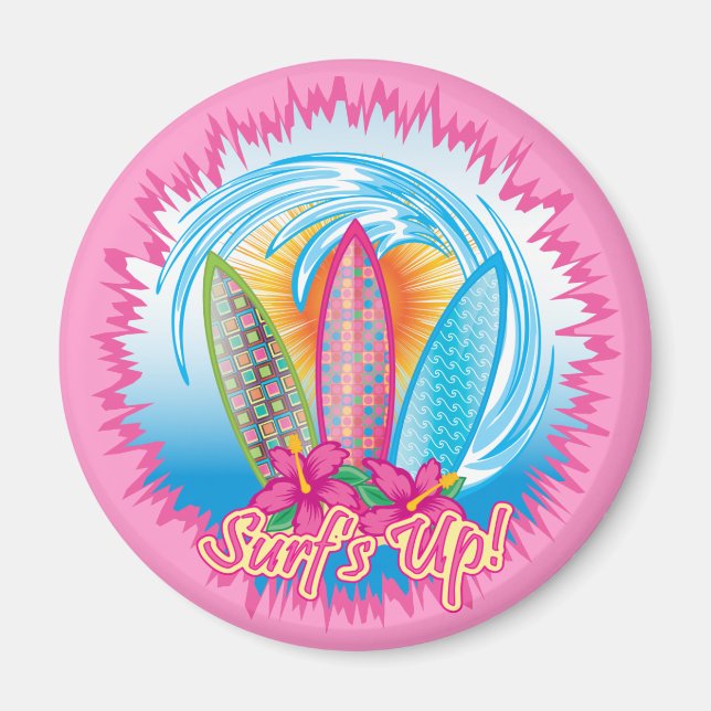 Surfans upp - Surfer Girl Magnet (Framsidan)