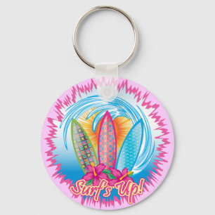 Surfans upp - Surfer Girl Nyckelring