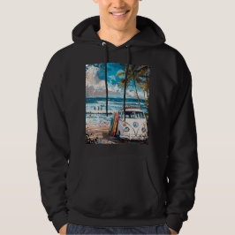 Surfans upp-Vintage-paradis Hoodie