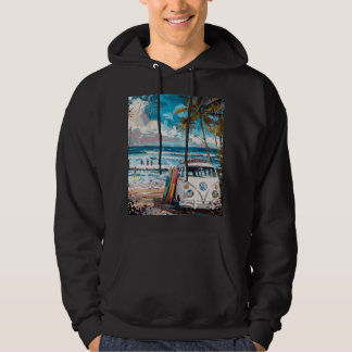 Surfans upp-Vintage-paradis Hoodie