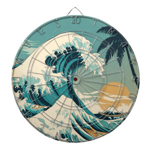 Surfans uppåtriktade Retro Wave Design Classic Cal Darttavla
