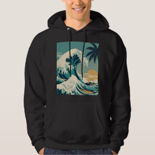 Surfans uppåtriktade Retro Wave Design Classic Cal Hoodie