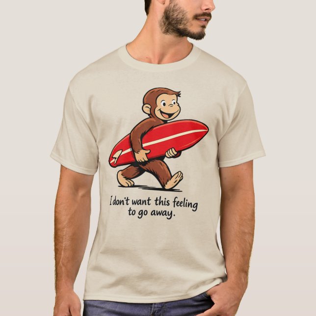  Surfarapa, Nostalgisk Sommarstrand  T Shirt (Framsida)