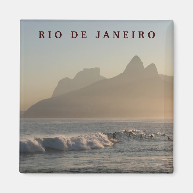 "Surfare at Arpoador, Rio de Janeiro"-magnet Magnet (Framsidan)