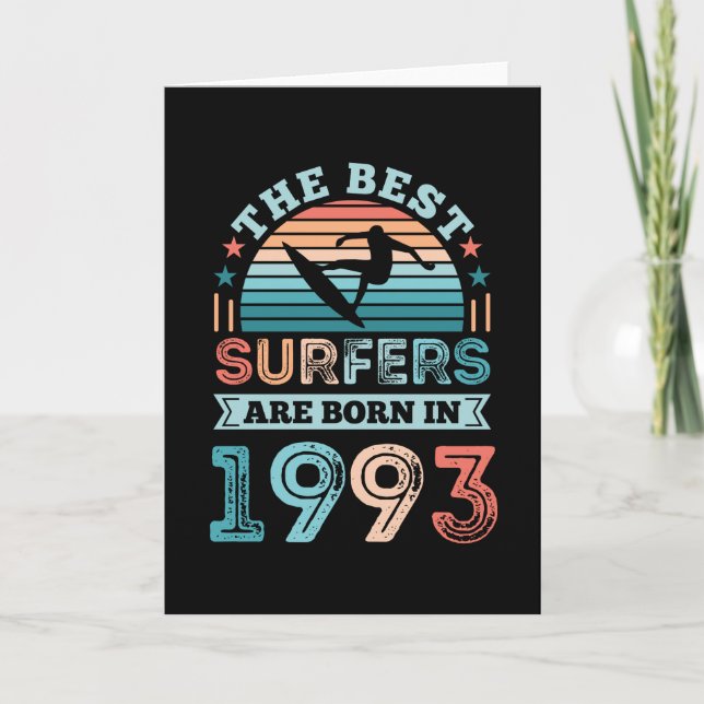 Surfare born 1993 30års födelsedag surfing Gift Kort (Framsida)