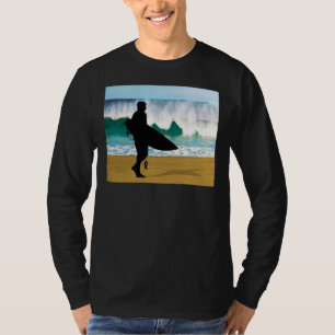 Surfare, genom att krascha röret tee shirt