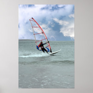 surfare i en storm poster