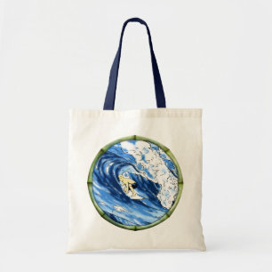 Surfare med bamburamen tygkasse