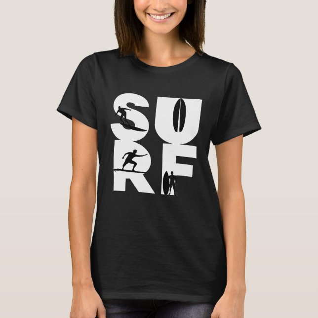Surfare med surfbrädor i SURFA Wave Rder TShirt I T Shirt (Framsida)