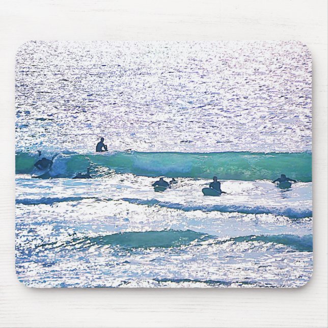 Surfare Ocean Vatten Art Mouse Pad Musmatta (Framsidan)