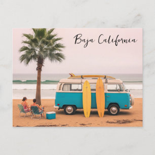 Surfare och Surfboard i Baja California Vykort