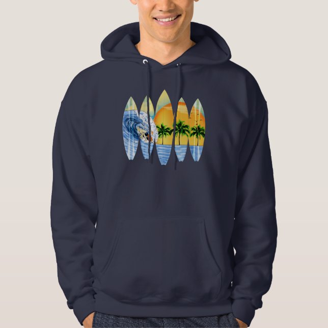 Surfare och surfbrädor sweatshirt (Framsida)