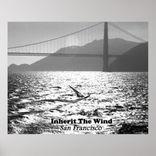 Surfare på San Francisco Bay Poster