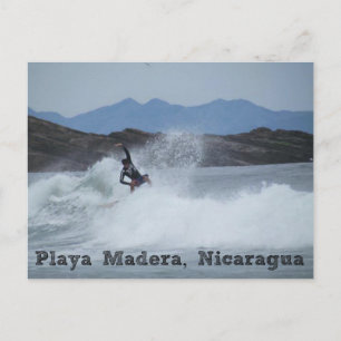 Surfare Playa Madera, Nicaragua vykort