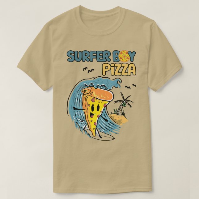 surfare retro pizza boy t shirt (Design framsida)