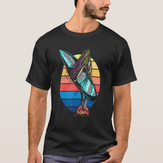 Surfare Retro Solnedgång Surfbräda Surfing 1 T Shirt