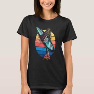 Surfare Retro Solnedgång Surfbräda Surfing 1 T Shirt