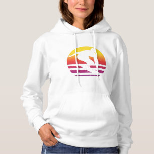 Surfare Retro Surfing Solnedgång T Shirt