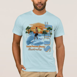 Surfare SURFA för paradisstrand! Tee Shirt