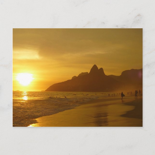 Surfare vid Sunset Vykort (Framsida)