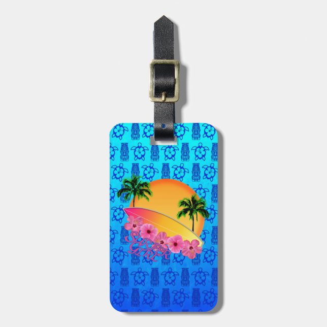 Surfareflicka Bagagebricka (Vertikal Framsida)