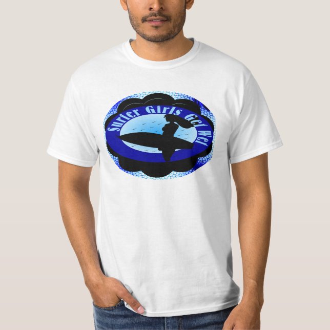 Surfareflickor får våta t shirt (Framsida)