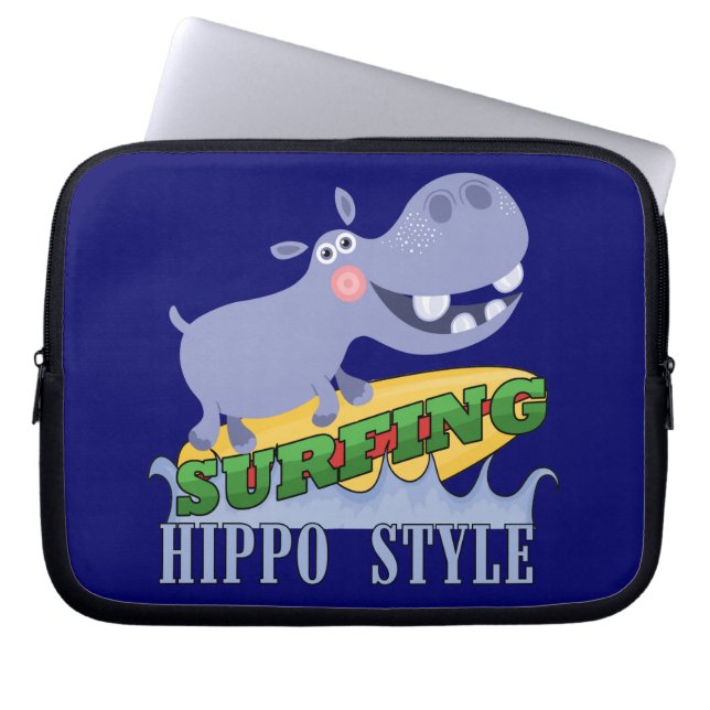 Surfareflodhäst Laptop Fodral (Framsidan)